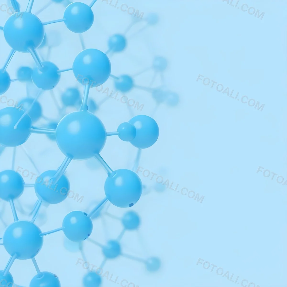 3d Model Abstract Blue Molecule Structure With Interconnected Spheres And Lines Scientific Concept Clean And Modern Design Light Blue Background Minimalist Composition Figure Octane Render Volumetric Highly Deta 24 559a