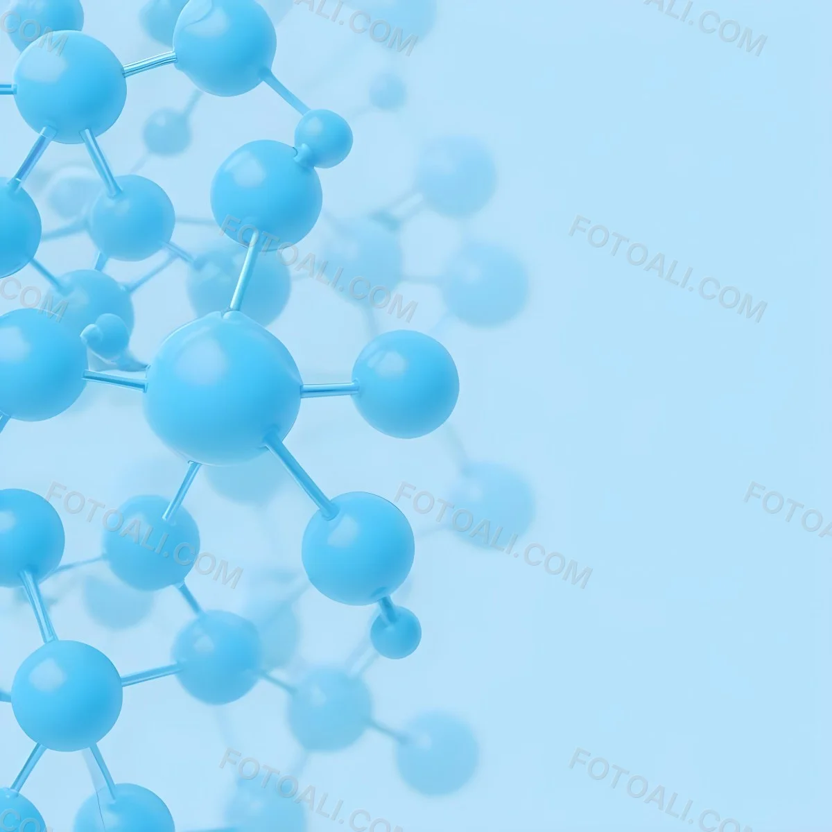 3d Model Abstract Blue Molecule Structure With Interconnected Spheres And Lines Scientific Concept Clean And Modern Design Light Blue Background Minimalist Composition Figure Octane Render Volumetric Highly Deta 31 4089