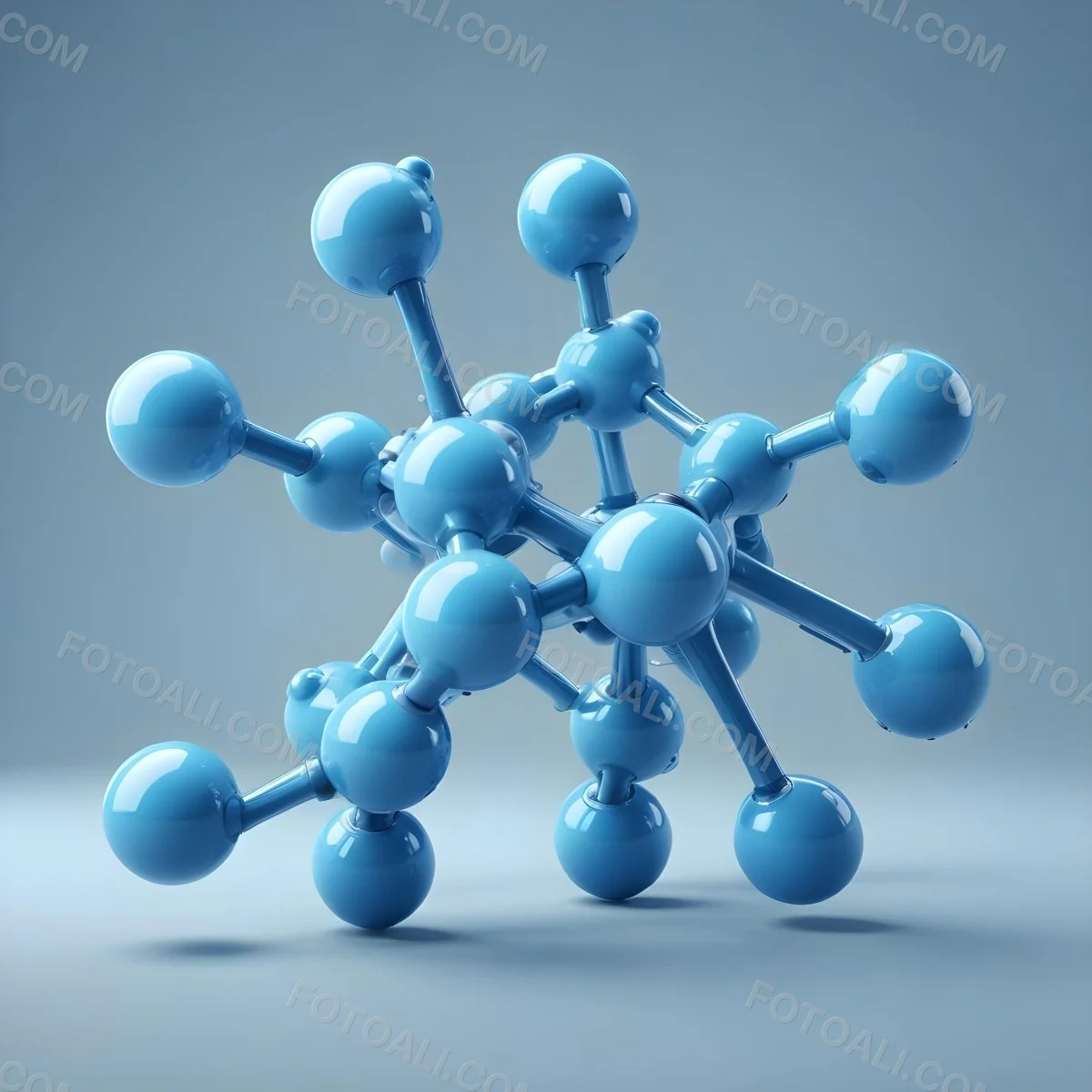 3d Model Abstract Blue Molecule Structure With Interconnected Spheres And Lines Scientific Concept Clean And Modern Design Light Blue Background Minimalist Composition Figure Octane Render Volumetric Highly Deta 49 A974