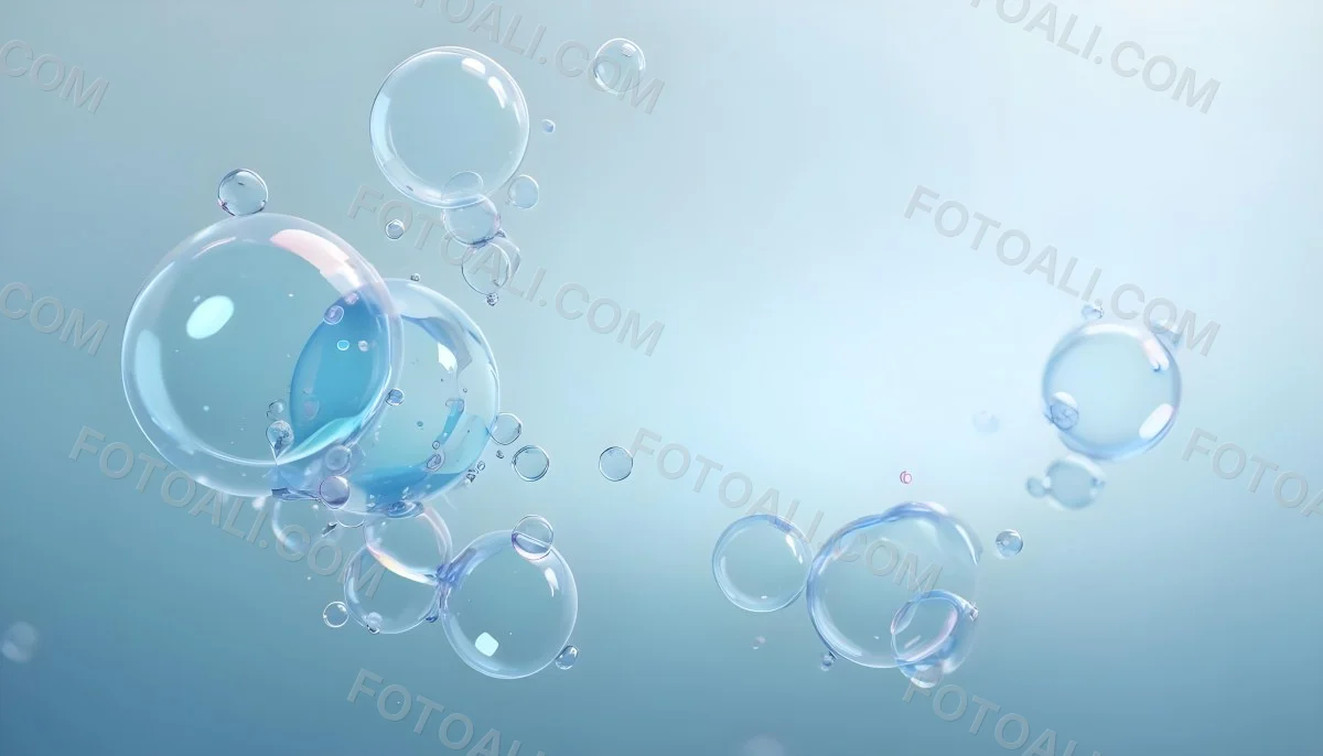 3d Model Bubbles With Molecules Inside Light Blue Background With Blurred Lights And Abstract Shapes Figure Octane Render Volumetric Highly Detailed Videogame Aesthetic 29 9b91