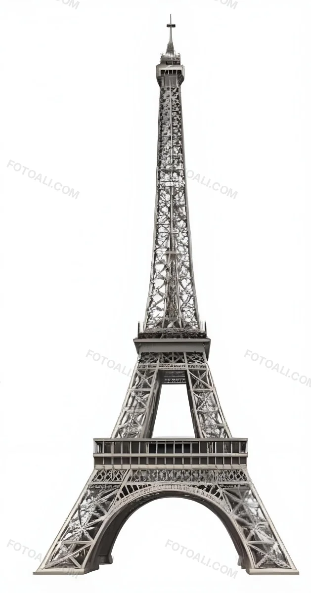 3d Model Eiffel Tower On A White Background Figure Octane Render Volumetric Highly Detailed Videogame Aesthetic 20 533c