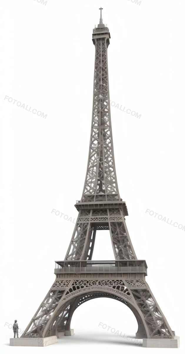 3d Model Eiffel Tower On A White Background Figure Octane Render Volumetric Highly Detailed Videogame Aesthetic 25 B93e