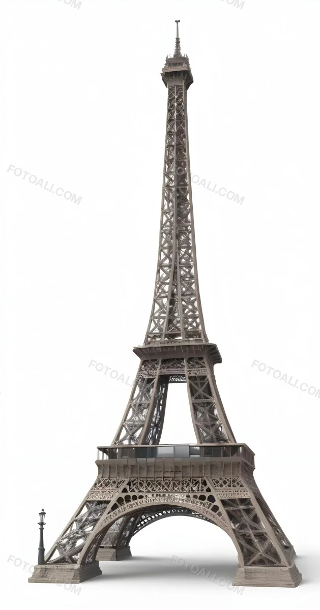 3d Model Eiffel Tower On A White Background Figure Octane Render Volumetric Highly Detailed Videogame Aesthetic 3 0671
