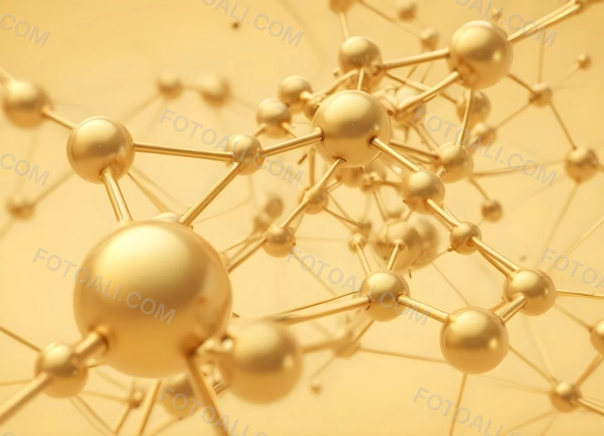 3d Model Golden Molecular Structure With Interconnected Spheres And Lines Creating A Complex Network Soft Golden Background With Blurred Lines Scientific Or Technological Theme Clean And Modern Aesthetic Figure 40 Cdcc