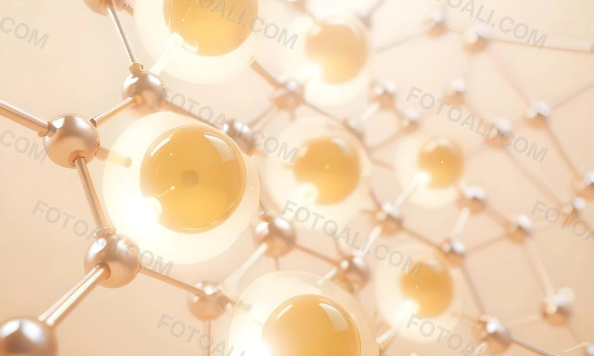 3d Model Golden Spheres Connected By Thin Rods In A Grid Like Structure Soft Lighting Clean And Minimalist Design Abstract Representation Of Molecular Structure Bright Background Figure Octane Render Volumetric 13 7073