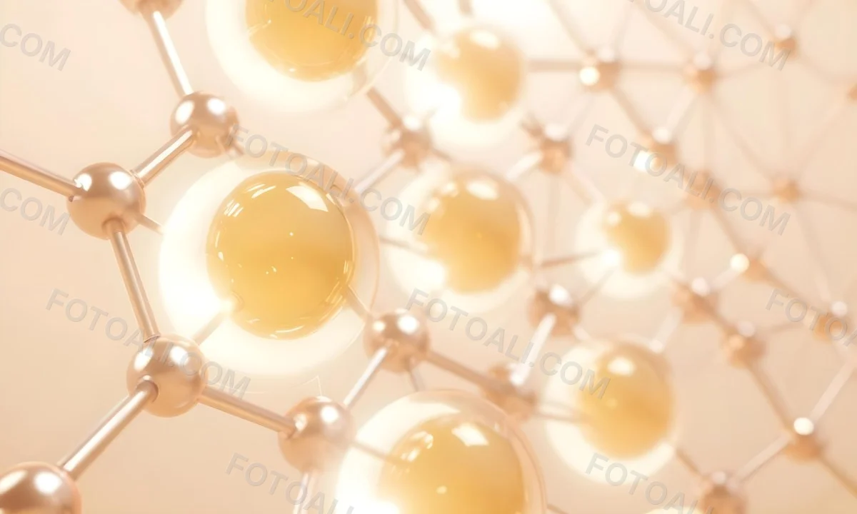 3d Model Golden Spheres Connected By Thin Rods In A Grid Like Structure Soft Lighting Clean And Minimalist Design Abstract Representation Of Molecular Structure Bright Background Figure Octane Render Volumetric 3 8418