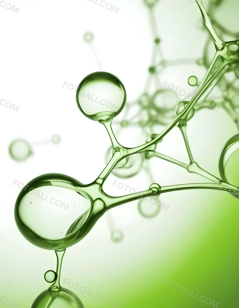 3d Model Green Molecule Structure With Interconnected Spheres And Thin Connecting Lines Against A Gradient White And Green Background Science Concept Organic Chemistry Figure Octane Render Volumetric Highly Detai 59 6bd3