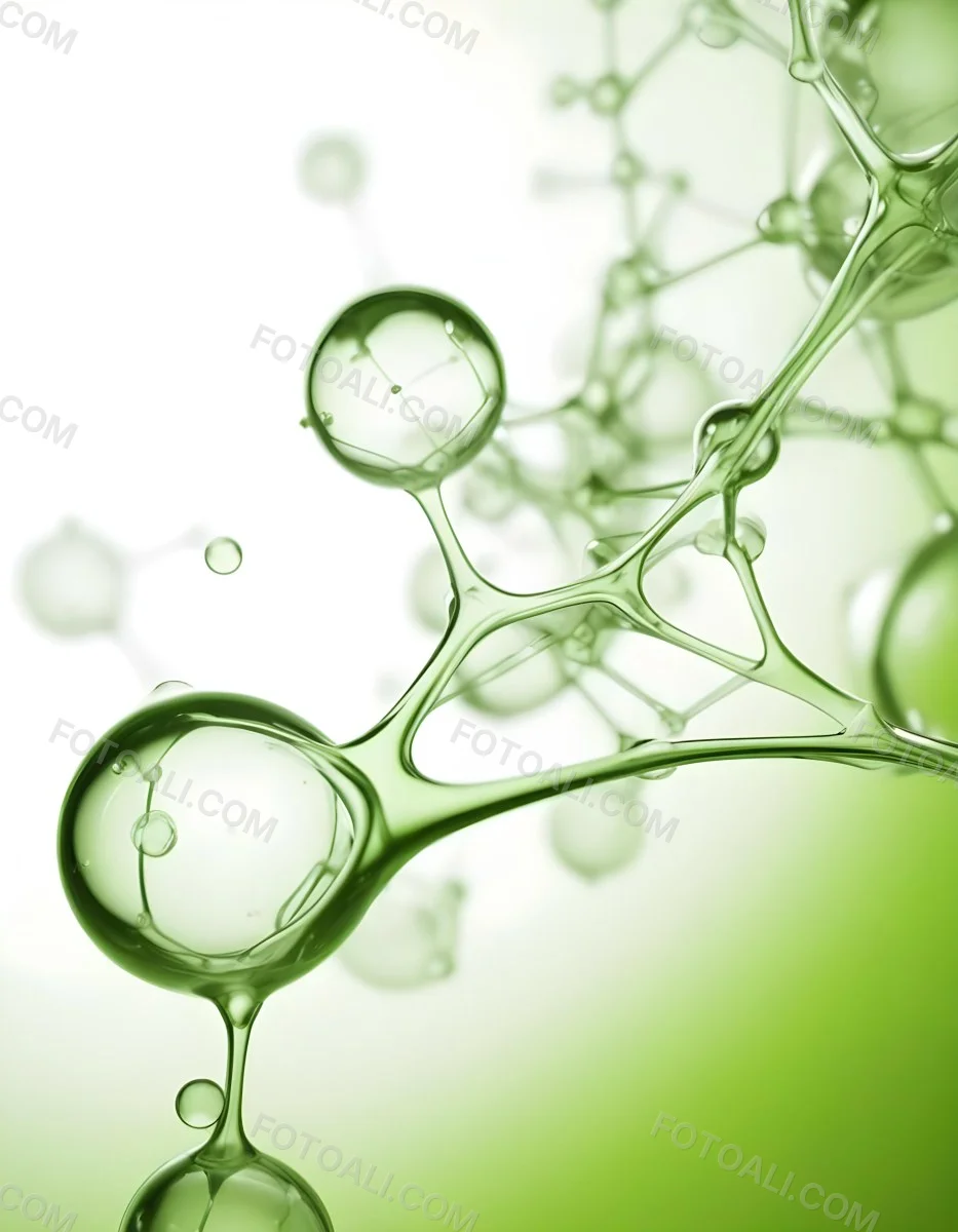 3d Model Green Molecule Structure With Interconnected Spheres And Thin Connecting Lines Against A Gradient White And Green Background Science Concept Organic Chemistry Figure Octane Render Volumetric Highly Detai 65 C7fd