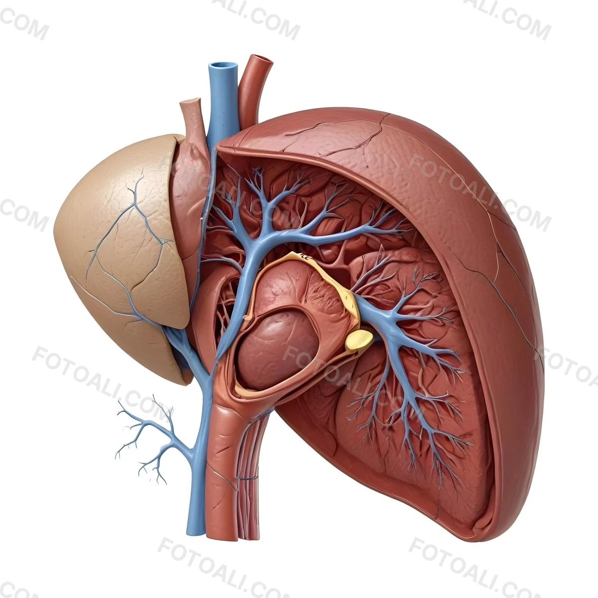 3d Model Human Liver Anatomy On A White Background Figure Octane Render Volumetric Highly Detailed Videogame Aesthetic 29 2ddd