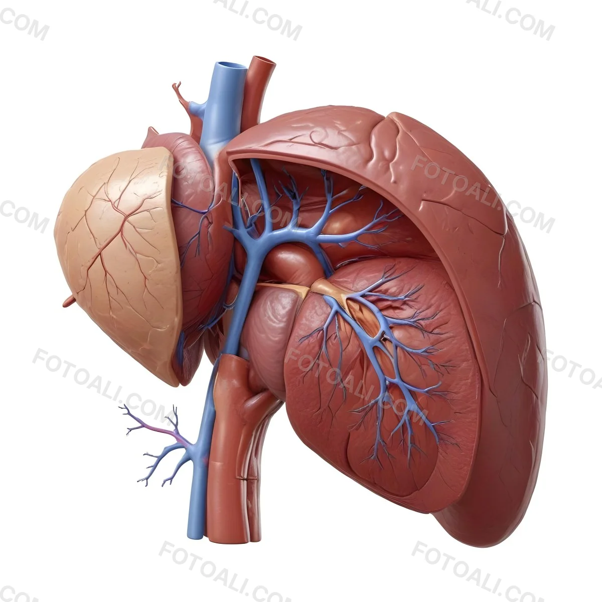 3d Model Human Liver Anatomy On A White Background Figure Octane Render Volumetric Highly Detailed Videogame Aesthetic 5 Bdf5