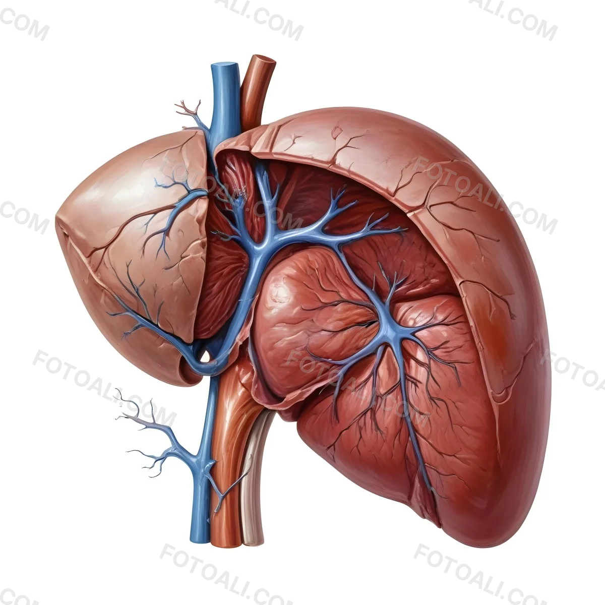 3d Model Human Liver Anatomy On A White Background Figure Octane Render Volumetric Highly Detailed Videogame Aesthetic 6 F754