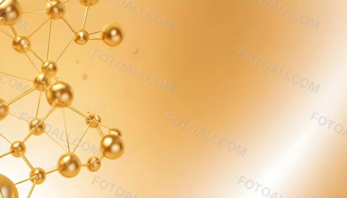 3d Model Molecular Structure With Golden Spheres Connected By Thin Lines Soft Golden Gradient Background Scientific Visualization Conceptual Design Modern Aesthetic Figure Octane Render Volumetric Highly Detailed 22 76d7
