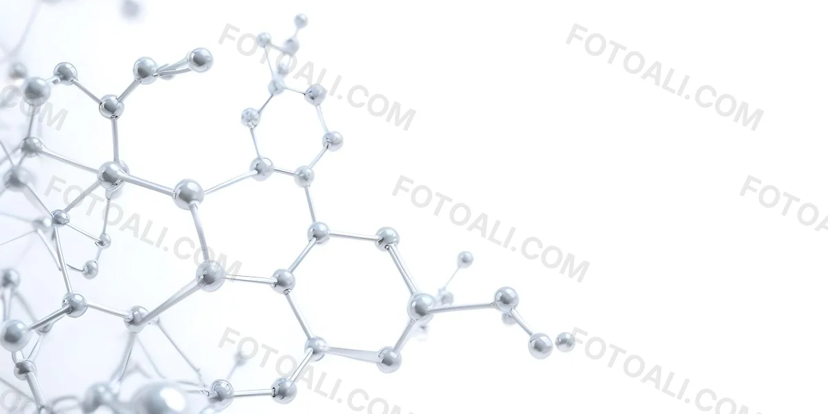 3d Model Molecular Structure With Interconnected Spheres And Rods Transparent Material Soft Shadows White Background Scientific Visualization Minimalist Composition Clean Aesthetic Modern Design Conceptual Rep 17 D4e0