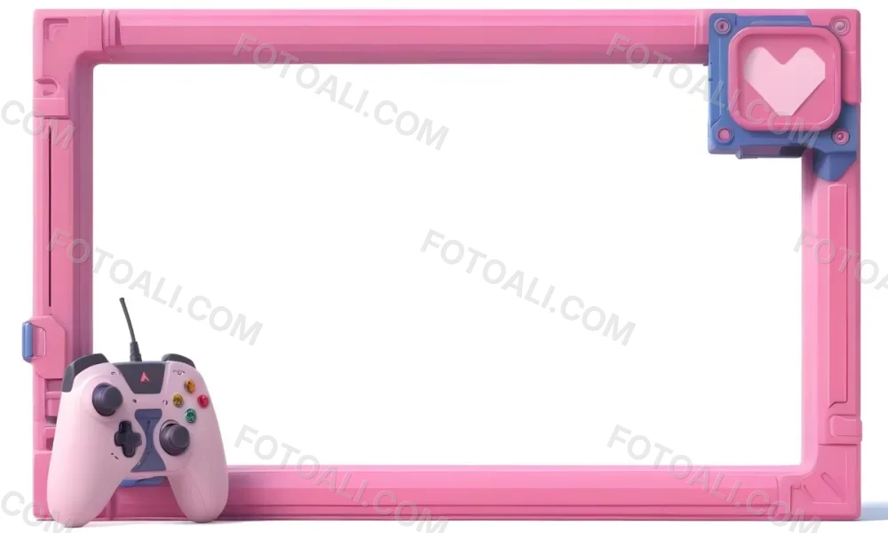 3d Model Pink Frame With A White Background Figure Octane Render Volumetric Highly Detailed Videogame Aesthetic 22 674c