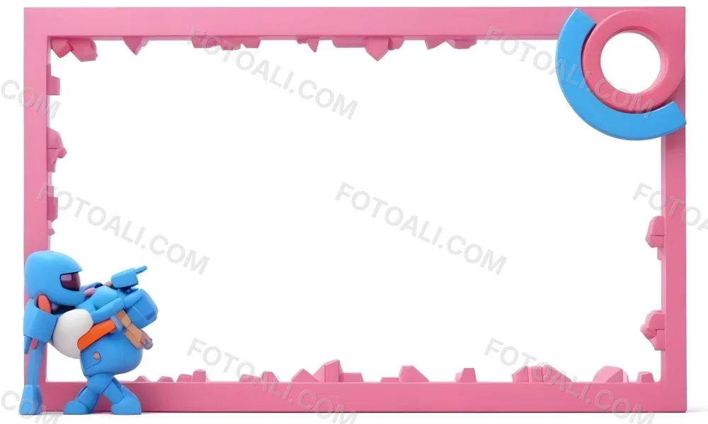 3d Model Pink Frame With A White Background Figure Octane Render Volumetric Highly Detailed Videogame Aesthetic 25 8972