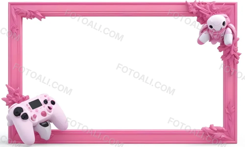 3d Model Pink Frame With A White Background Figure Octane Render Volumetric Highly Detailed Videogame Aesthetic 26 371e