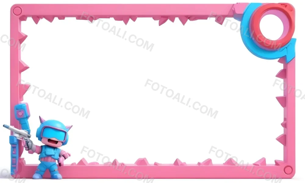 3d Model Pink Frame With A White Background Figure Octane Render Volumetric Highly Detailed Videogame Aesthetic 8 Bb9b