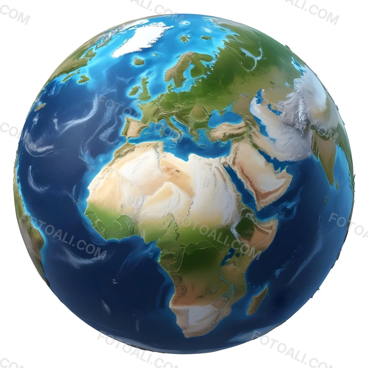 3d Model Planet Earth With Detailed Continents Oceans And Ice Caps Showcasing Europe Africa And Parts Of Asia Isolated On A White Background Figure Octane Render Volumetric Highly Detailed Videogame Aesthet 18 33a5