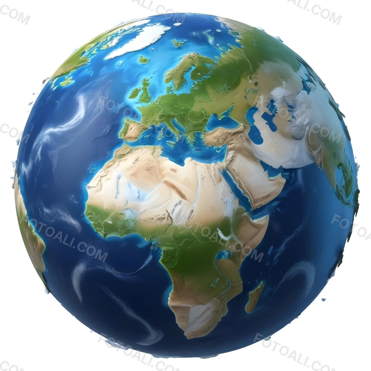 3d Model Planet Earth With Detailed Continents Oceans And Ice Caps Showcasing Europe Africa And Parts Of Asia Isolated On A White Background Figure Octane Render Volumetric Highly Detailed Videogame Aesthet 23 90a0