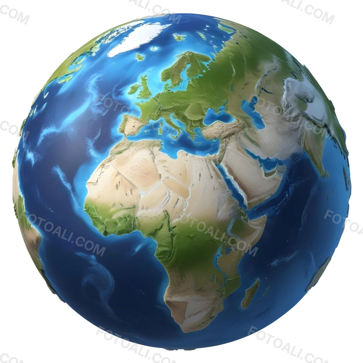 3d Model Planet Earth With Detailed Continents Oceans And Ice Caps Showcasing Europe Africa And Parts Of Asia Isolated On A White Background Figure Octane Render Volumetric Highly Detailed Videogame Aesthet 26 8f66