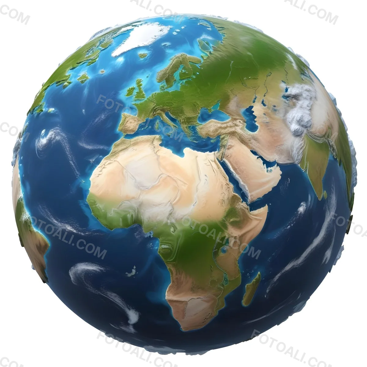 3d Model Planet Earth With Detailed Continents Oceans And Ice Caps Showcasing Europe Africa And Parts Of Asia Isolated On A White Background Figure Octane Render Volumetric Highly Detailed Videogame Aesthet 3 72d6