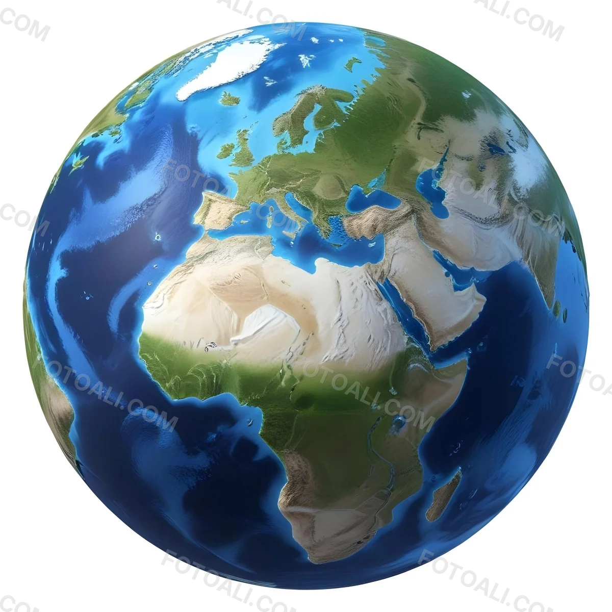 3d Model Planet Earth With Detailed Continents Oceans And Ice Caps Showcasing Europe Africa And Parts Of Asia Isolated On A White Background Figure Octane Render Volumetric Highly Detailed Videogame Aesthet 31 2018