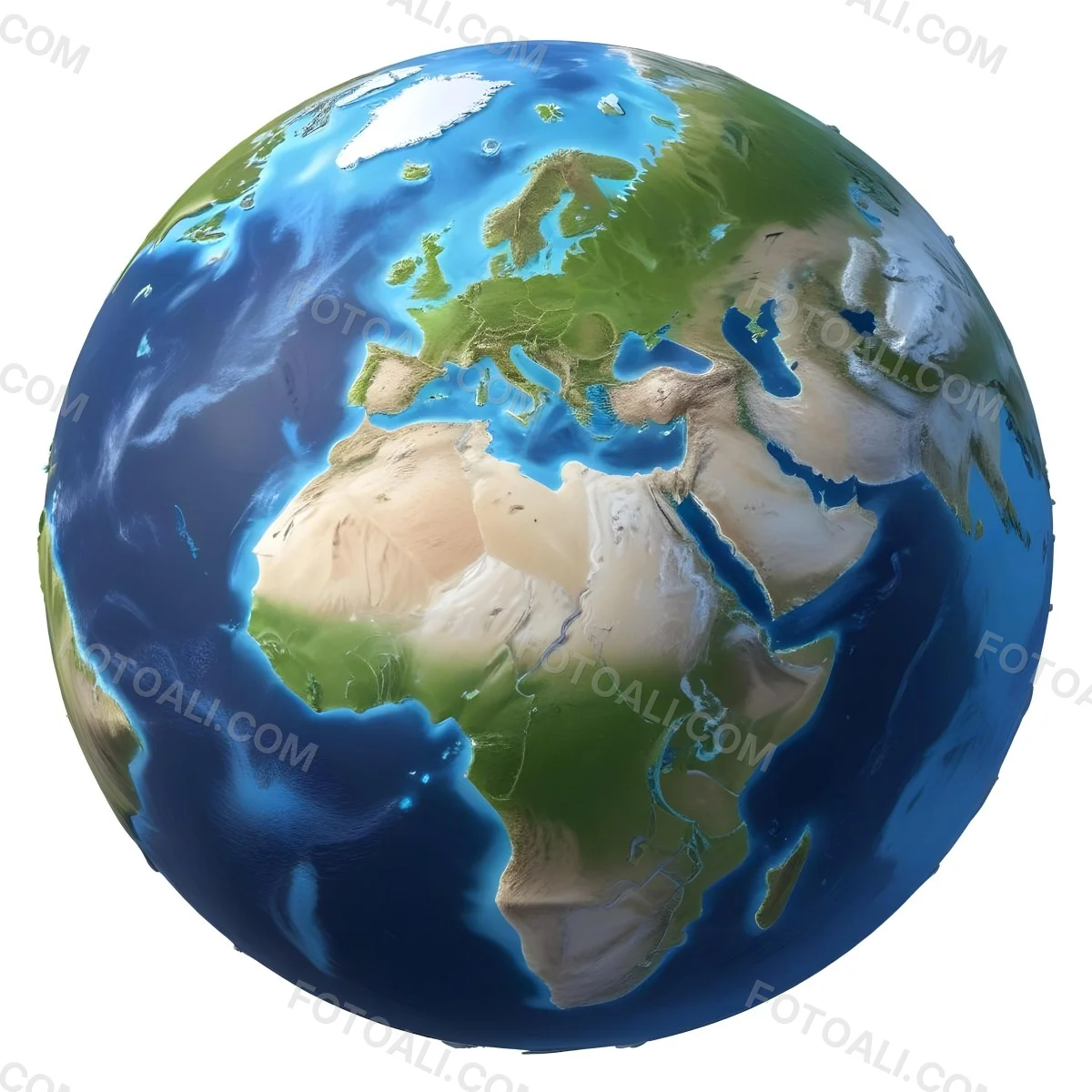 3d Model Planet Earth With Detailed Continents Oceans And Ice Caps Showcasing Europe Africa And Parts Of Asia Isolated On A White Background Figure Octane Render Volumetric Highly Detailed Videogame Aesthet 32 C3be