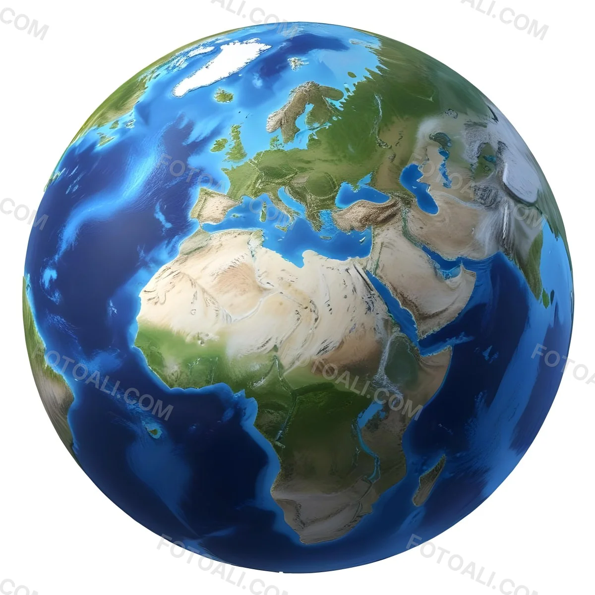 3d Model Planet Earth With Detailed Continents Oceans And Ice Caps Showcasing Europe Africa And Parts Of Asia Isolated On A White Background Figure Octane Render Volumetric Highly Detailed Videogame Aesthet 35 1ce7