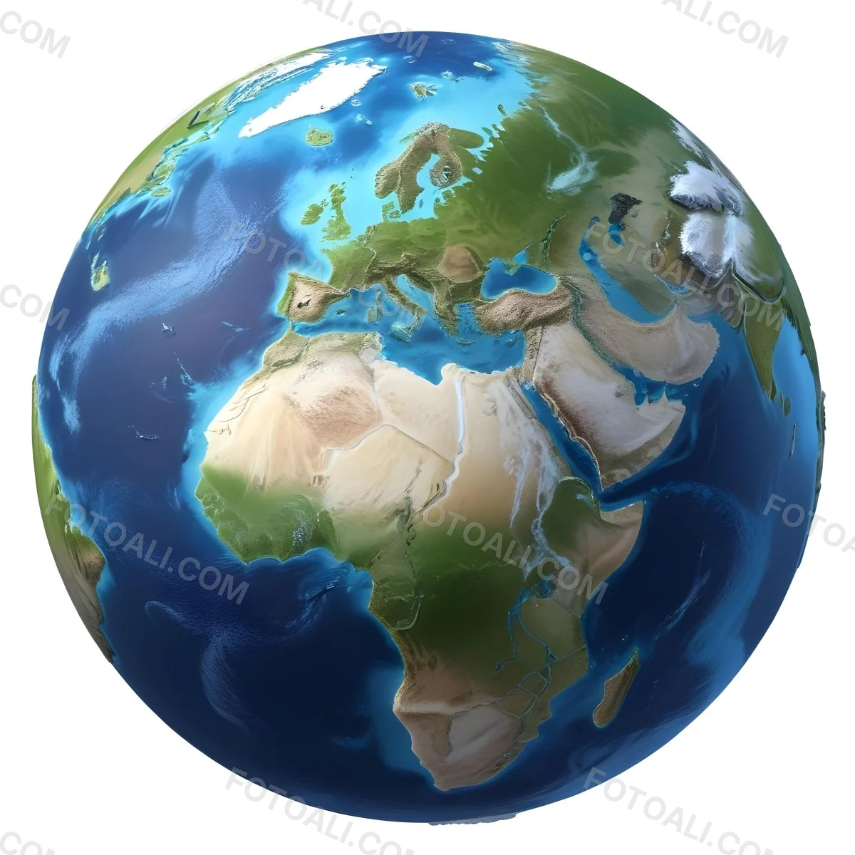 3d Model Planet Earth With Detailed Continents Oceans And Ice Caps Showcasing Europe Africa And Parts Of Asia Isolated On A White Background Figure Octane Render Volumetric Highly Detailed Videogame Aesthet 37 Ea4b