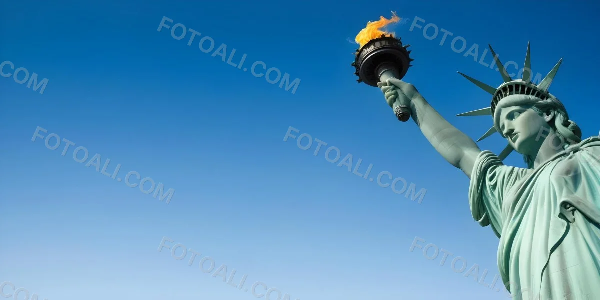 3d Model Statue Of Liberty Arm Holding The Torch Blue Sky Background Figure Octane Render Volumetric Highly Detailed Videogame Aesthetic 29 3fc0