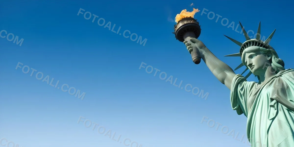 3d Model Statue Of Liberty Arm Holding The Torch Blue Sky Background Figure Octane Render Volumetric Highly Detailed Videogame Aesthetic 31 Cd01