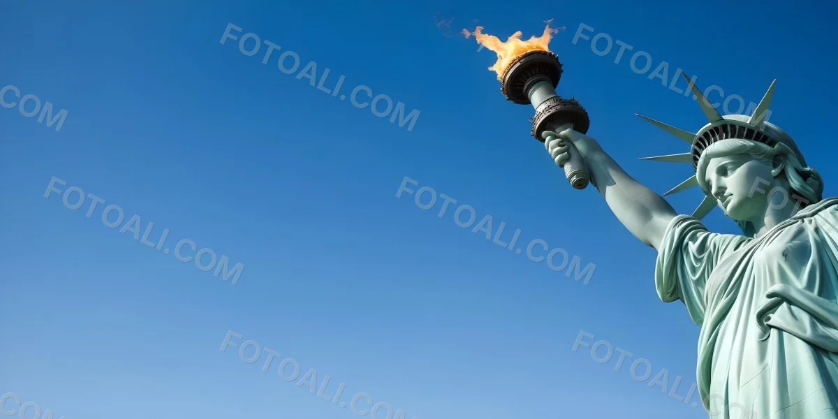 3d Model Statue Of Liberty Arm Holding The Torch Blue Sky Background Figure Octane Render Volumetric Highly Detailed Videogame Aesthetic 38 F9c1