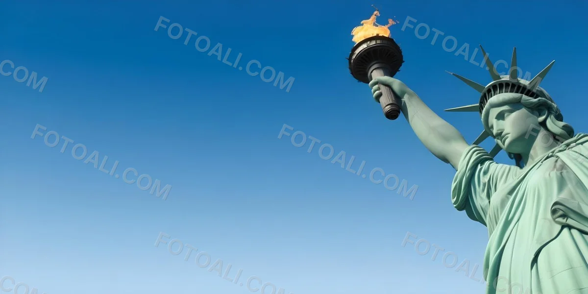 3d Model Statue Of Liberty Arm Holding The Torch Blue Sky Background Figure Octane Render Volumetric Highly Detailed Videogame Aesthetic 4 192b