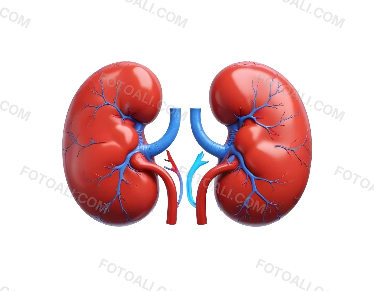 3d Model Two Red Kidneys With Blue And Red Veins On A Red Background Figure Octane Render Volumetric Highly Detailed Videogame Aesthetic 5 34d2