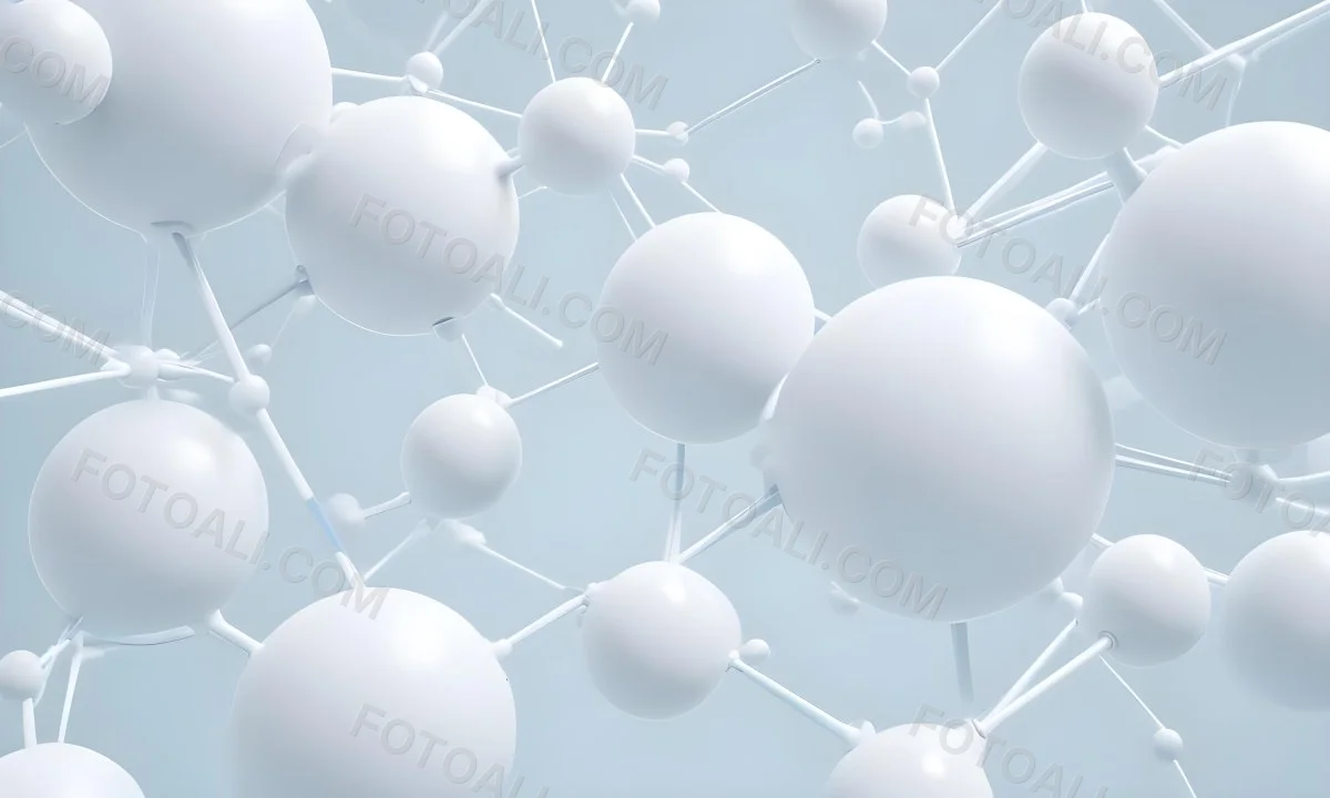 3d Model White Spheres Connected By Thin Rods Forming A Molecular Structure Soft Lighting Clean And Minimalist Design Scientific Visualization Abstract Representation Light Blue Background Figure Octane Render 27 A8eb