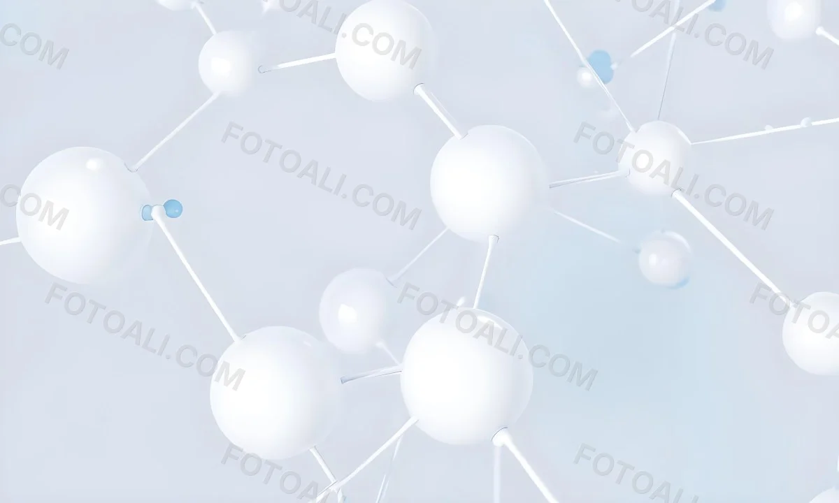 3d Model White Spheres Connected By Thin Rods Forming A Molecular Structure Soft Lighting Clean And Minimalist Design Scientific Visualization Abstract Representation Light Blue Background Figure Octane Render 6 028f