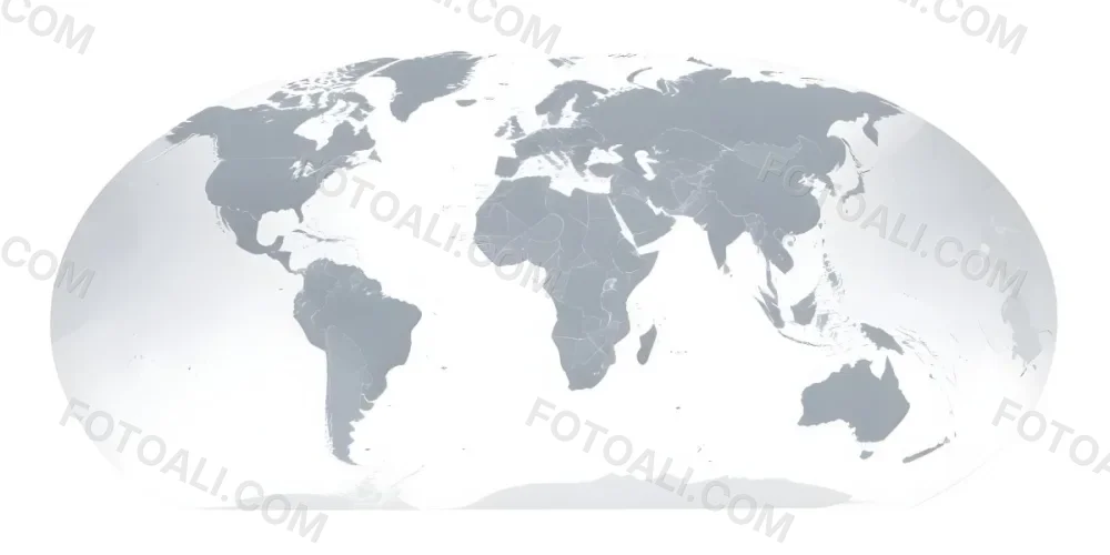 3d Model World Map With Continents In Gray And White Centered On Africa And Europe With A Curved Perspective Simple And Minimalist Design Figure Octane Render Volumetric Highly Detailed Videogame Aesthetic 1 F308