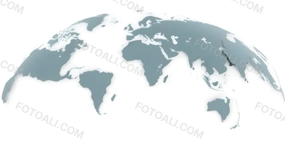 3d Model World Map With Continents In Gray And White Centered On Africa And Europe With A Curved Perspective Simple And Minimalist Design Figure Octane Render Volumetric Highly Detailed Videogame Aesthetic 47 D50f
