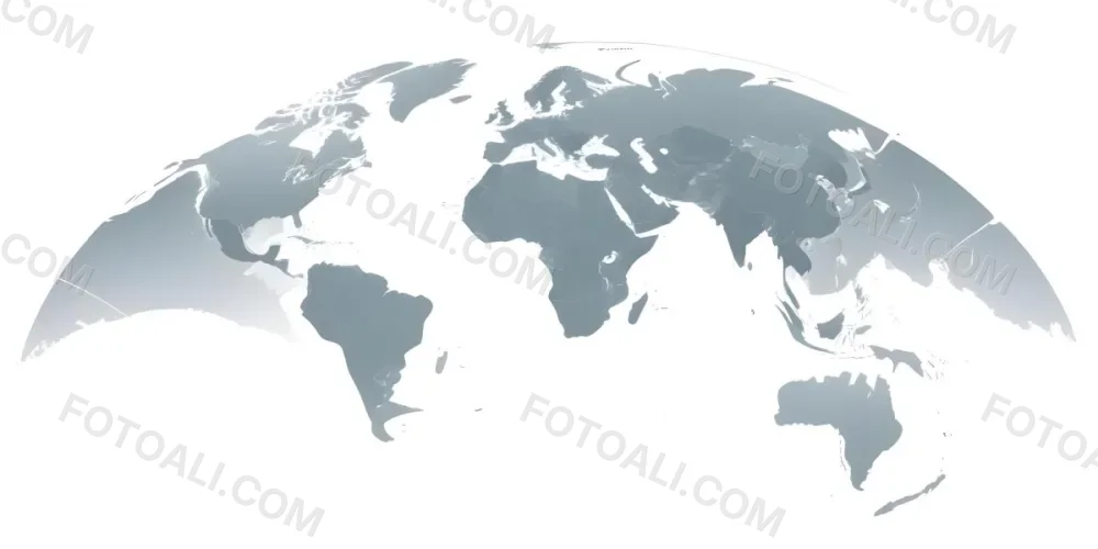 3d Model World Map With Continents In Gray And White Centered On Africa And Europe With A Curved Perspective Simple And Minimalist Design Figure Octane Render Volumetric Highly Detailed Videogame Aesthetic 5 4789