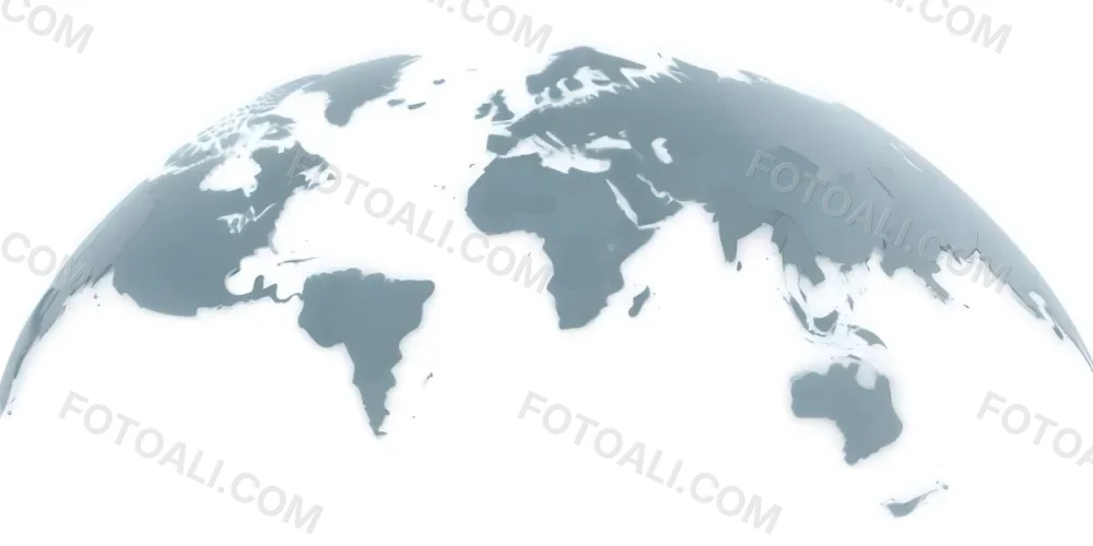 3d Model World Map With Continents In Gray And White Centered On Africa And Europe With A Curved Perspective Simple And Minimalist Design Figure Octane Render Volumetric Highly Detailed Videogame Aesthetic 8 500c