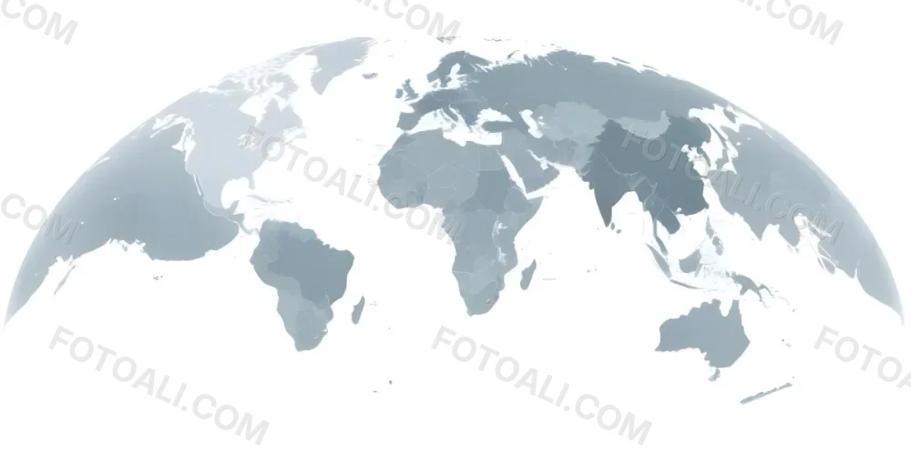 3d Model World Map With Continents In Gray And White Centered On Africa And Europe With A Curved Perspective Simple And Minimalist Design Figure Octane Render Volumetric Highly Detailed Videogame Aesthetic 9 Eb7a