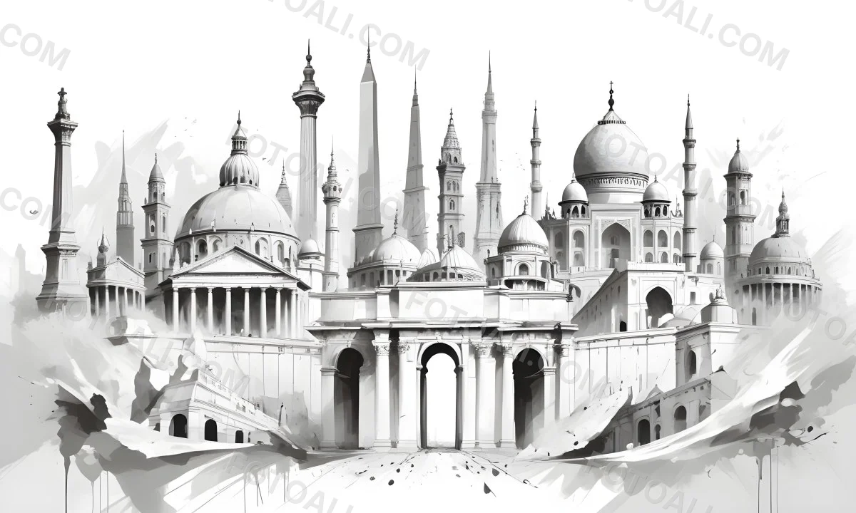 3d Model World Monuments In White Background Figure Octane Render Volumetric Highly Detailed Videogame Aesthetic 35 6299