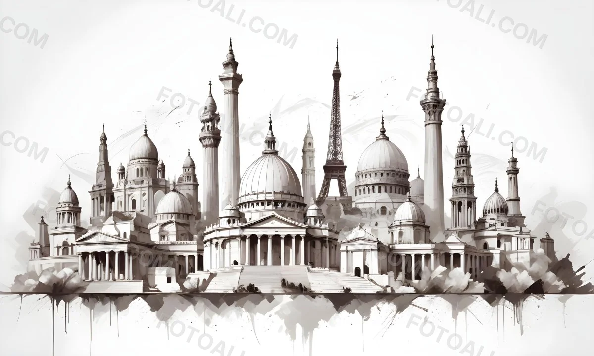 3d Model World Monuments In White Background Figure Octane Render Volumetric Highly Detailed Videogame Aesthetic 63 665b
