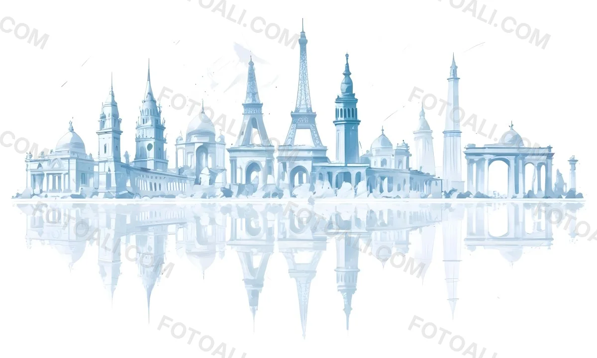 3d Model World Monuments In White Background Figure Octane Render Volumetric Highly Detailed Videogame Aesthetic 8 F642