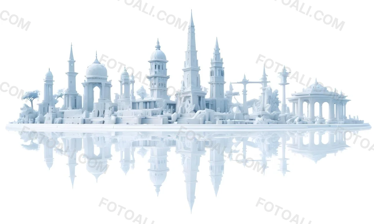 3d Model World Monuments In White Background Figure Octane Render Volumetric Highly Detailed Videogame Aesthetic 9 2e22
