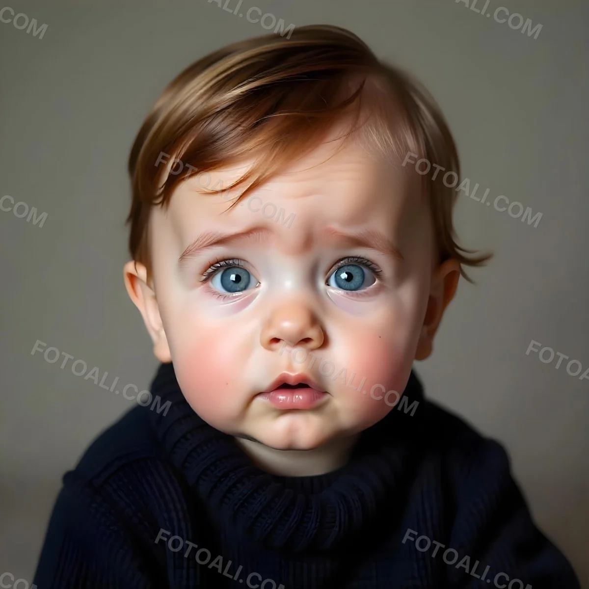 A 1 Year Old Caucasian Baby Girl With Black Hair And Brown Eyes Wearing A Black Sweater Smiling At The Camera 2 9a1d