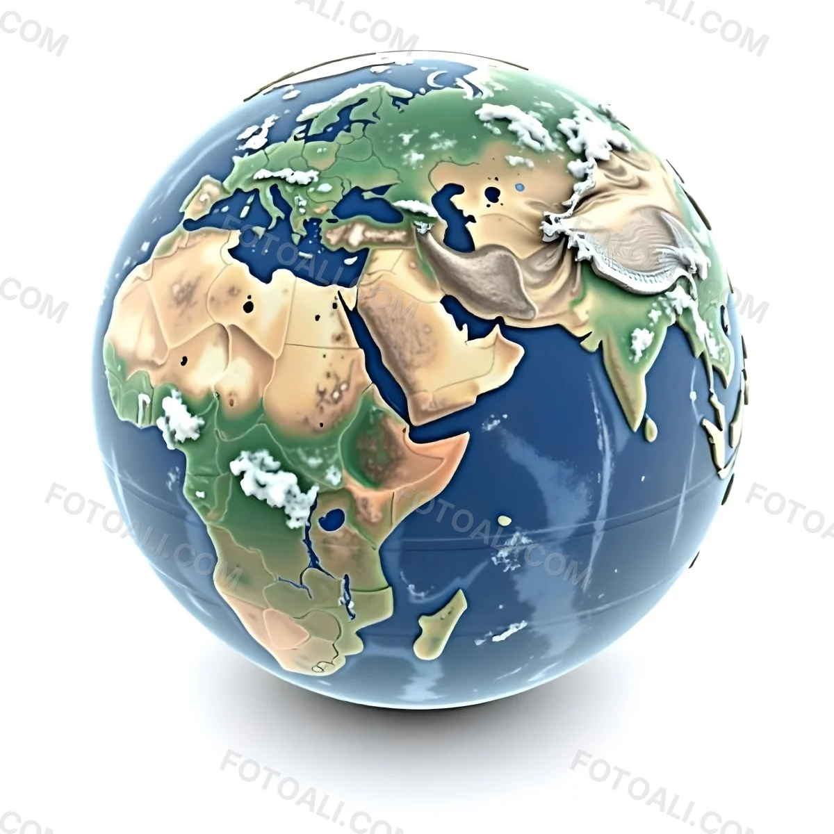 A 3d Render Of Planet Earth With Visible Continents Oceans And Cloud Cover Set Against A Plain White Background 9 6f8e