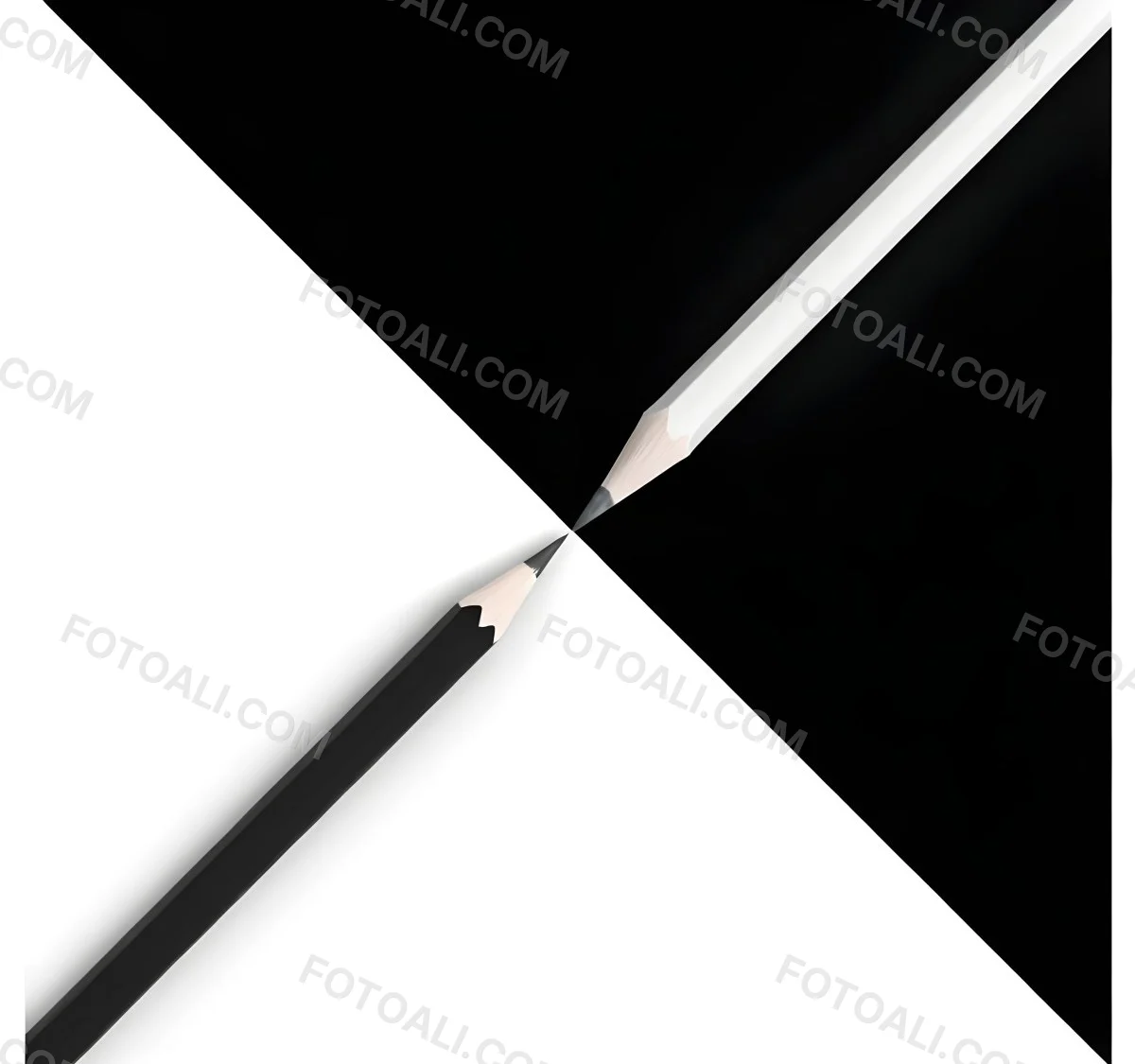 A Black And White Pencil Crossing Each Other In The Middle Of A Black And White Background 14 E5ca