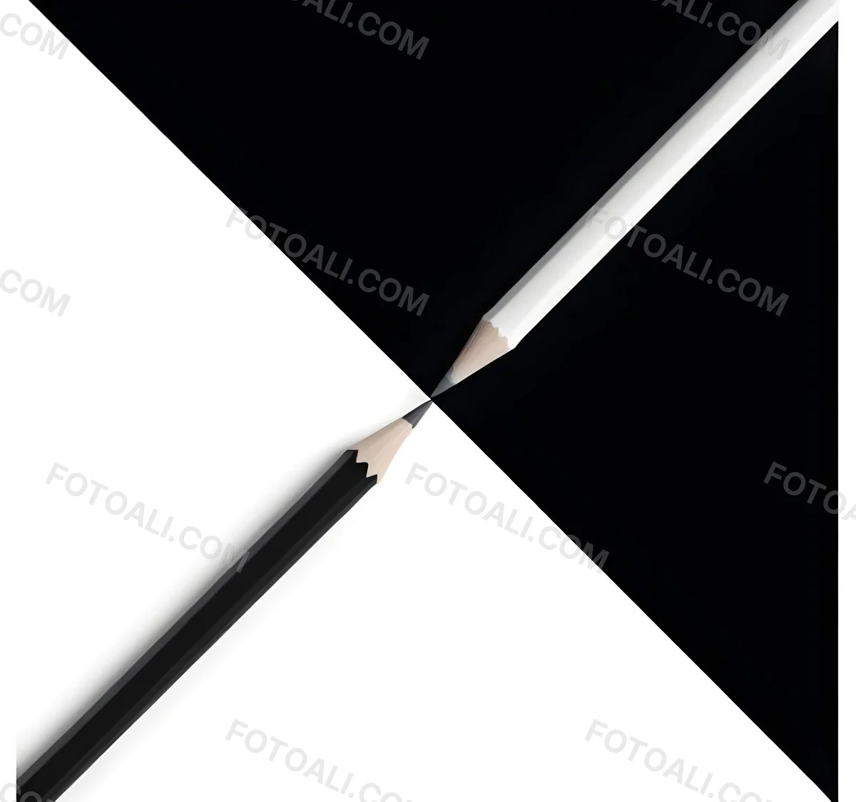 A Black And White Pencil Crossing Each Other In The Middle Of A Black And White Background 18 E5af