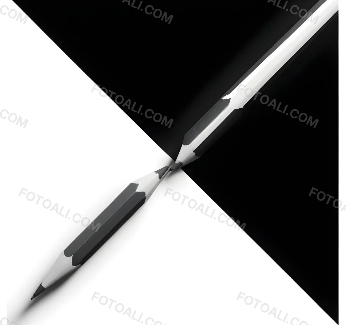 A Black And White Pencil Crossing Each Other In The Middle Of A Black And White Background 3 7e4a